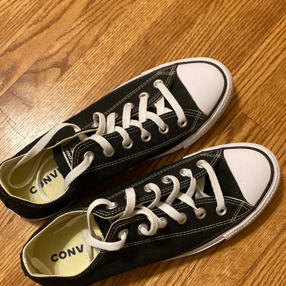 brand new black low-top converse